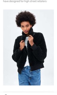 Zara teddy bomber jacket 毛毛外套