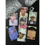 Kad gambar EXO Baekhyun, kad gambar dahi Doohyung-soo, profil sisi Hyunjin, Hyunjin dengan topi arna