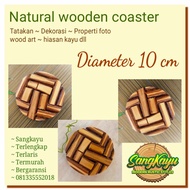 Multipurpose coffee wooden coaster diameter 10c photo props wooden coaster