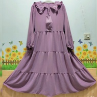 size standart & jumbo dress vintage zamira midi bahan crinkle motif /rubiah