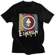 Men Vintage Ethereum T Shirt Short Sleeves Cotton Tshirt Trendy T shirt Printed Blockchain Crypto Cryptocurrency Tee Clothing XS-6XL