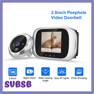 SVBSB WSDCam 2.8 นิ้ว LCD Door Viewer กล้อง Night Vision Photo Digital Peephole Doorbell 90 องศาประตูตาแมวแหวนตรวจสอบ SVSBD