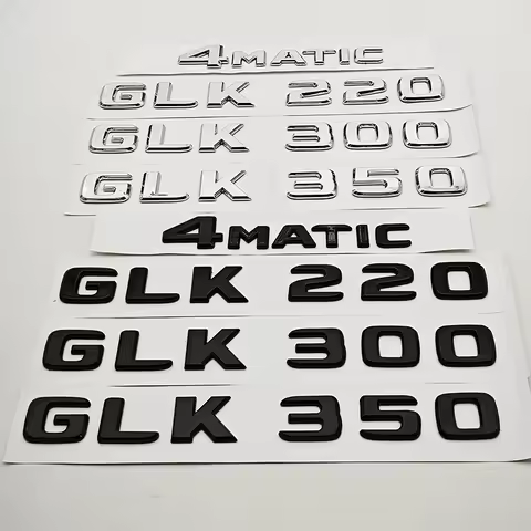 3D ABS Car Sticker Logo GLK220 GLK300 GLK350 Rear Trunk Letters Badge Emblem For Mercedes Benz GLK S