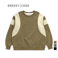 Cut & Sew Women Jumper- Army Green/Dark Grey/Black