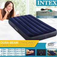 INTEX 5 Sizes Midnight Green 25cm Extra Thick Inflatable Air Bed Air Mattress Tilam Angin Sleeping Beds