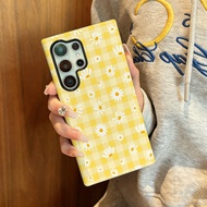 Daisy pattern Shockproof S26Ultra Case comparable for Samsung S26 S23 S24 Ultra S24FE 25FE S25eDge S