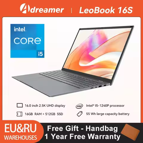 16 Inch Laptop with Intel Core i5 1240P 2.5K IPS Display Windows 11 Notebook Portable Adreamer Lapto