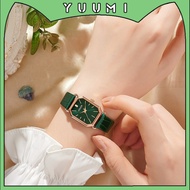 Julius นาฬิกาข้อมือควอตซ์แฟชั่น กันน้ํา ทรงสี่เหลี่ยม สีเขียว ขนาดเล็ก สไตล์เกาหลี สําหรับเด็กผู้หญิง JA-1356