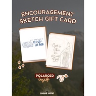 Sketch Bible Verse Encouragement Christian Card – Sketch Gift Idea (Personalized)