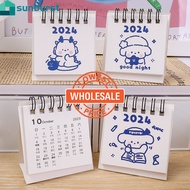 [Wholesale] 2024 School Office Stationery Supplies / Multi-style DIY Cute Desk Calendar Note Memo / INS Mini Cartoon Coil Calendar / Creative Student Date Record Desktop Calendar