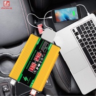 [clarins.sg] 12V To 220V/110V Car Inverter 4000W Car Voltage Transformer Dual USB LCD Display
