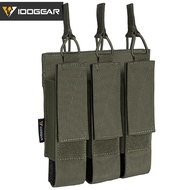 IDOGEAR Tactical SMG Triple Magazine Pouch Kriss Mag Holder Carrier Military Tarining Camoufalge MOL