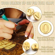 DIY Wood/Leather Burning Set + 26 Letters Copper Mold Wood Burning Alphabet Stamp Set Wood Burning T