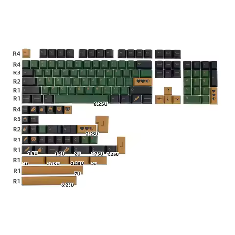 GMK Clone Hero Keycap Cherry Profile 142 Keys ISO Enter ANSI Layout 1.25U 1.5U 1.75U 2U 2.25U Shift 