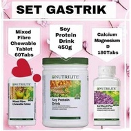 Amway Set Gastrik(Soy Protein + Mixed Fibre Chewable + Cal Mag d )