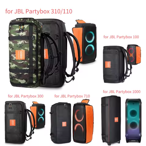 Foldable Bluetooth-compatible Speaker Storage Bag Large Capacity Speaker Backpack for JBL Partybox 3