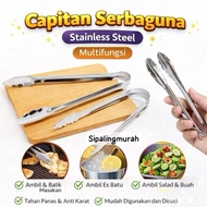 Stainless Steel Food Tongs Stainless Steel Fried Food and Cake Tongs Multipurpose Klaper Tongs Stain