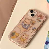 INS Cute Fox Phone Case for iPhone 7/8Plus Phone Case Xsmax Apple 11/13Promax Transparent Case