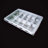 Disposable Dumplings Box Clear with Cover 20-Grid Dumpling Special to-Go Box Commercial Quick-Frozen Dumpling Takeaway Lunch Box/Disposable dumpling box takeout lunch boxes