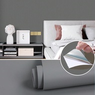 1 Roll Modern Simple Dark Grey Self-Adhesive Wallpaper, Waterproof Moistureproof Removable And Reusa