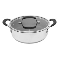 TEFAL - X JAMIE OLIVER 不銹鋼火紅點易潔雙耳煎鍋連蓋 IH 24CM4CM