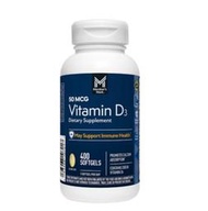 美國代購--Vitamin D3, 2000IU 維他命 400粒軟膠囊