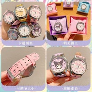 updateSanrio Cartoon Kuromi Watch Electronic Pointer Watch Kuromi Melody Cinnamoroll Gift Watch Birt
