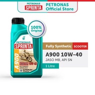 PETRONAS Sprinta A900 10W-40 Fully Synthetic Scooter Engine Oil - Minyak Hitam API SN JASO MB