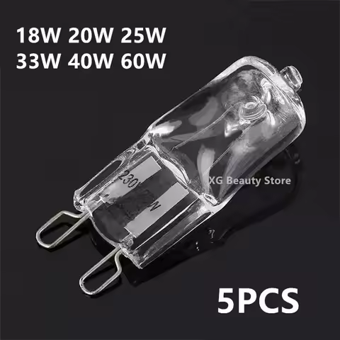 5PCS G9 230V 25W 33W 40W 60W Inserted Beads Crystal Lamp Halogen Bulb LED Lamp Bulbs Eco Halogen Lig