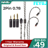 FEYUJ Letshuoer x Z Reviews Chimera 4W 98-strands OCC Silver-plated Earphone Upgrade Cable 2Pin 0.78