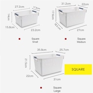 [L&amp;L] Multipurpose Stackable Plastic Storage Kitchen Wardrobe Box Organizer Rectangle Basket Bathroom Basket - Bekas Plastik Segi Empat Simpan Barang Dapur / Bilik Air