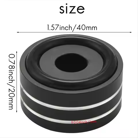 Exquisite- 4Pcs 40X20Mm Aluminum HiFi AMP Speaker Isolation Stand Turntable DAC Feet Pad