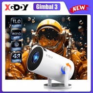 XGODY Gimbal 3โปรเจคเตอร์ Android11.0 4K FHD LED 1080P WIFI Mini Smart 1GB + 8GB