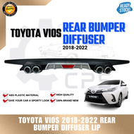 CPS 2018 2019 2020 2021 2022 2023 TOYOTA VIOS CURVE Car Rear Bumper Diffusers Lip Spoiler Body Kits 