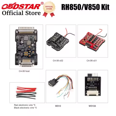 OBDSTAR RH850/V850 Adapter Kit for Airbag Reset, IMMO data/Pincode Read( Dashboard, BMC, ELV etc)
