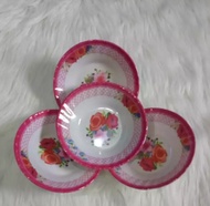 1 lusin 12 pcs piring melamin motif bunga buat tatakan gelas/ tatakan gelas teh/tatakan gelas kopi