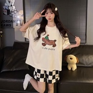 Xiyuyi cặp dễ thương phù hợp với bộ đồ pijamas mùa hè thiết lập với in hoạt hình