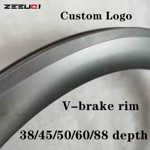 Carbon Single Rim 700c V Brake 30/35/38/40/45/50/55/60/80/88mm Depth Clincher/Tubeless/Tubular 16/18