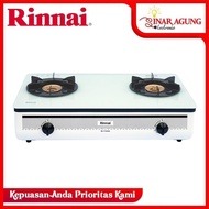 RINNAI KOMPOR GAS 2 TUNGKU RI712GAW RI-712GAW - TEMPERED GLASS