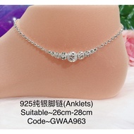 925 纯银脚链(Silver 925 Anklet)Rantai kaki perak 925
