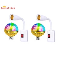 Disco Light for Christmas Colorful Rotating Disco Light with Sockets E27 Rotating Disco Light Plug i