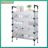【Fast Delivery】Multilayer Shoe Rack with Metal Frame Plastic Shoe Storage Rack Space Saving Multifun