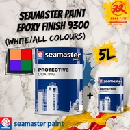 Seamaster Paint Epoxy Finish 9300 (WHITE/ALL COLOURS) 5L (Song Fatt) Floor Concrete Cat Lantai/EA4/epolux