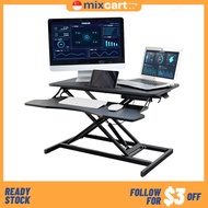 Ergonomic Standing Desk Converter | Two-tier Height Adjustable Table Riser | For Dual Monitor | Sit 
