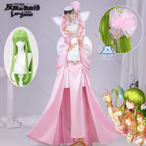 Game Code Geass C.C. Cosplay Costume Losts stories C.C. Cosplay Outfit Long Dress CC Lelouch of The 