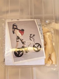 日本手辦模型 少女配單車 GK白模