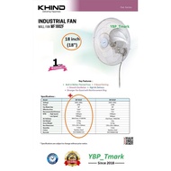 Khind 18” Industrial Wall Fan (Kipas Dinding Industrial) WF1802F @YBP_Tmark