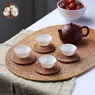 placmate oval alas piring terbuat dari bahan anyaman rotan