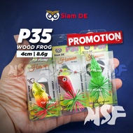 [MSF] Siam De P35 Spinner Frog 4cm 8.6g Wood Jump Frog Killer Haruan Bujuk Katak Tiruan Casting