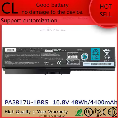 Brand New Original PA3817U-1BRS 10.8V 48Wh Laptop Battery for Toshiba Satellite L745 L750 L755 L755D